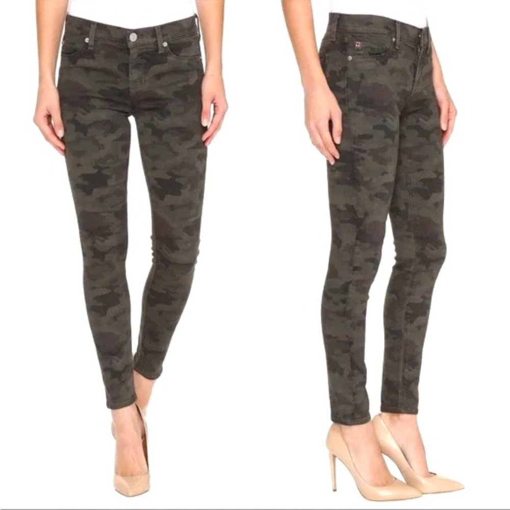Hudson Collin Midrise Skinny Ankle Camouflage Jeans